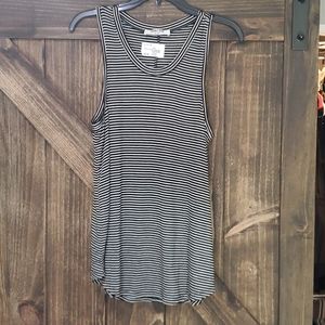 Black and white striped tank
